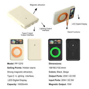 Banco de Energía Magnético OEM/ODM, Banco de Energía Inalámbrico Magnético de 10000 mAh, 15 W, 20 W, Carga Rápida, Batería Magnética Segura - Product Image 2