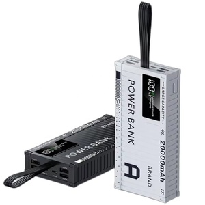 Batterie externe GaN Tech 30000 mAh ultra-mince à <span class=keywords><strong>charge</strong></span> rapide avec affichage LED, forme personnalisée pour camping et téléphone - Product Image 1