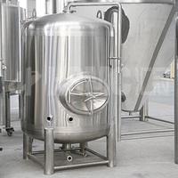 Fermenteur conique à vin HGMC 300l 500l 1000l, réservoir en acier inoxydable avec fond conique, machine à vin, réservoir de fermentation du vin