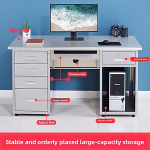 304 스테인레스 스틸 1 인용 컴퓨터 책상 작업장 실험실 직원 직접 공장을위한 현대 먼지없는 정화 - Product Image 5