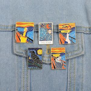 Pin de Esmalte con Pintura al Óleo de Van Gogh, Broche de la Noche Estrellada, Insignia de Solapa, Joyería Artística, Regalo para Amigos, Venta al por Mayor - Product Image 1