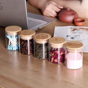 Set di 12 Piccoli Barattoli in Vetro per Spezie, Contenitori Vuoti per Condimenti con Coperchi per Conservazione <span class=keywords><strong>Erbe</strong></span> in Cucina, Etichetta Personalizzabile all'Ingrosso - Product Image 1