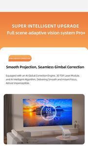 C6 proyektor portabel cerdas <span class=keywords><strong>Android</strong></span>, proyektor portabel <span class=keywords><strong>Android</strong></span> dengan fokus otomatis 1G/8G WiFi & BT 4K LED LCD untuk teater rumah termasuk Speaker bawaan - Product Image 4