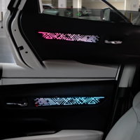 SJC Éclairage d'ambiance de voiture 64 couleurs pour Renault Koleos 2017-2022, éclairage dynamique d'ambiance intérieure, accessoires de décoration