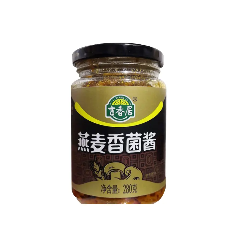 Wholes Pabrik Makanan Wholesalejixiangju Oat Shii-take Sauce 280G Saus Sambal Bumbu Makanan Minyak Pedas