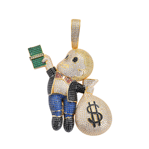 HipHop de personaje de dibujos animados collar de dibujos animados hombres dinero collar bolsa - Product Image 6
