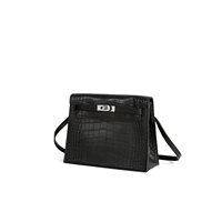 Nouveauté 2026 : Sac rétro à porter sous le bras, style Y2K, sac à main vintage noir, sac à bandoulière tendance en cuir croco noir pour le streetwear