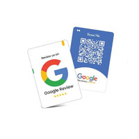 بطاقة ذكية بلاستيكية قابلة للطباعة مخصصة بتقنية RFID 13.56 ميجاهرتز وبطاقة NFC لمراجعات جوجل