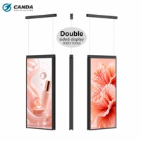 Affichage numérique double face pour vitrine, 3000 NITS, haute luminosité, personnalisable, pour publicité en centre commercial