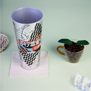 Gobelets à café en plastique de qualité supérieure personnalisés, gobelets en plastique avec placage en aluminium métallique - Product Image 5