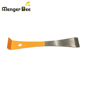 New <b>Cheap</b> Menger Bee HT-13 Stainless Steel Hook Painted Half Yellow Color Hive Tool Scraping Knife 1 Year Warranty <b>Frame</b> - Product Image 2