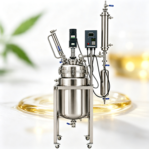 Chemical 50L Dual Jacketed Stainless Steel Reactor with Adjustable Stirring Speeds and a Constant Pressure Feeding Funnel - Product Image 1