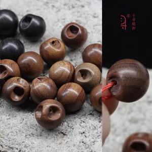 10/12mm Black Brown Natural Wood Wood Round Bead Button Single Hole Spherical Sewing Accessory For Custom Dress