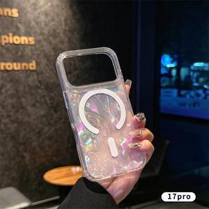 Bling Laser Shell Motif PC Mobile Téléphone étui pour Apple <span class=keywords><strong>iPhone</strong></span> 17 16 15 14 Air <span class=keywords><strong>Pro</strong></span> Max Rainbow IMD <span class=keywords><strong>Antichoc</strong></span> Retour Tpu Couverture - Product Image 3