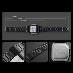 En stock 1 pièce, logo personnalisé, 50 pièces SKMEI 1381, marque du fabricant OEM ODM, cadran de luxe, nouveau design, montre-bracelet numérique pour hommes - Product Image 3