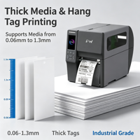 Imprimante d'étiquettes OEM/ODM, imprimante d'étiquettes thermiques directes pour câbles de raccordement, imprimante RFID pour étiquettes flexibles et résistantes
