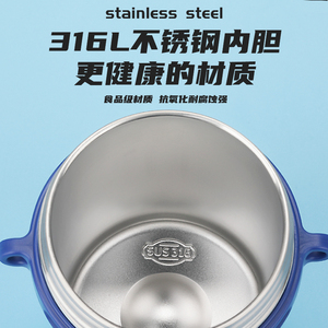 Botella de Agua UZSPACE con Diseño Moderno y Elegante para Adultos, Botella de Agua de Acero Inoxidable con Aislamiento de Doble Pared y Pajita - Product Image 4