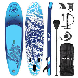 スタンドアップパドルボード ソフト フィッシング ISUP ダブルレイヤー サーフボード SUP パドル カーボンファイバー 電動モーター付き ウォーターボート - Product Image 1