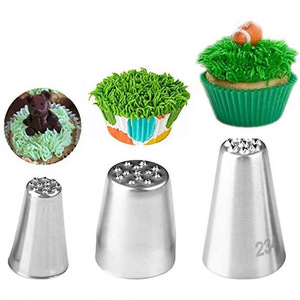 Cupcake Piping Tips Grass Tip Small Flower Stringy Plush Animal Cake Decorating 304 Stainless Steel - Product Image 1