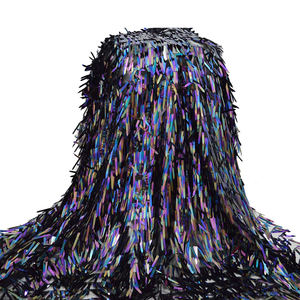 Tissu brodé irisé <span class=keywords><strong>à</strong></span> couleur changeante, 50 m, tissu en maille extensible avec paillettes pour robe, 40mm, vente en gros - Product Image 1