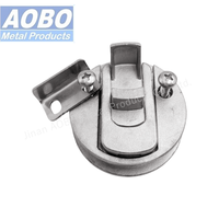 AOBO Petite poignée ronde Anneau de traction Serrure à loquet intégré RV Camper Camping-car Remorque Serrure de porte pour cylindres de serrure