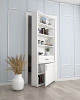 Porte de bibliothèque cachée Diviseur d'espace de salon Porte de chambre cachée Étagère en PVC Porte de grange cachée
