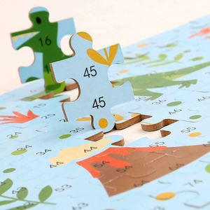 Puzzles en bois pour enfants de 2, 4, 5, 6, 7 ans, garçons et filles, dessins animés, éducatifs, 100 pièces, avec boîte en métal - Product Image 4
