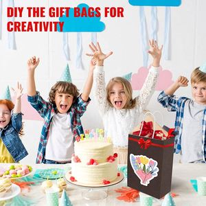 Bolsas de Papel para Regalo con Asas, Bolsas de Regalo Kraft para Fiestas de Cumpleaños, Compras Navideñas, Bodas, Bolsas de Papel de Regalo de Lujo - Product Image 4