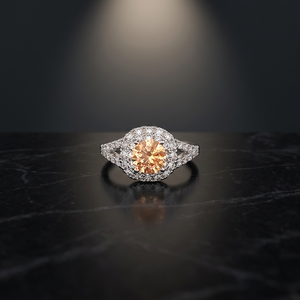 Classic Style Rhodium Plated Brass <b>Silver</b> CZ Engagement Wedding Bridal <b>Ring</b> Fashion Halo <b>Ring</b> for Women and <b>Men</b> Jewelry - Product Image 3