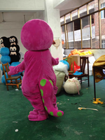 Location de Costume Barney adulte drôle pour adultes en peluche le Costume de mascotte de dinosaure pour Hallodays Cosplay