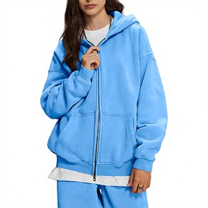 Sudaderas con Capucha Extra Grandes OEM para Mujer, Tejido Grueso de 360 GSM, 100% Algodón, Estilo Vintage Lavado al Ácido, Ropa 2026 - Product Image 1