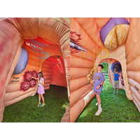 Modèle de réplique de corps d'exposition médicale gonflable Tunnel de passage Organe gonflable de corps humain