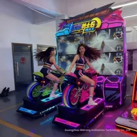 Équipement d'arcade, machine de jeu de course de moto à mouvement 3D Phantom Knight à quatre écrans de 65 pouces, simulateur pour adultes, matériel, boîte en bois