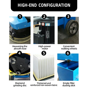 Pulidora de <span class=keywords><strong>Pisos</strong></span> Semiautomática Eficiente de 3.7KW, 220V, con Colector de Polvo, Profesional para <span class=keywords><strong>Pisos</strong></span> de Epoxi y Mármol - Product Image 5