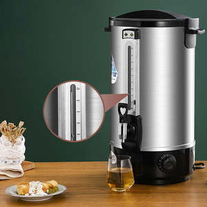 Bouilloire électrique commerciale en acier inoxydable à double couche noire de 25 L et 35 L, cafetière percolateur, urne - Product Image 2