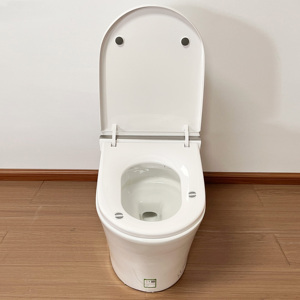Asiento de inodoro con control remoto inteligente Calefacción Juegos de baño de mármol Limpieza de <span class=keywords><strong>ducha</strong></span> Carga Sensor de pie Bañera de descarga - Product Image 1