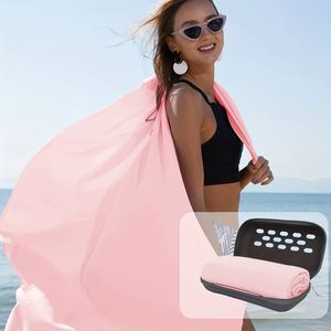 Étui portable en EVA, serviette en microfibre à séchage rapide, douce pour la peau et très absorbante, essentielle pour les sports de plage et les voyages - Product Image 3