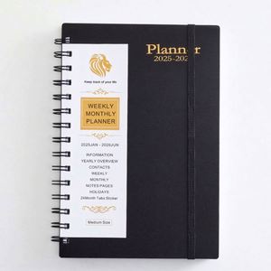 Agenda quotidien de luxe personnalisé avec couverture rigide en PP, format A5, reliure cousue, carnet professionnel avec logo couleur personnalisé, 80 feuilles - Product Image 1