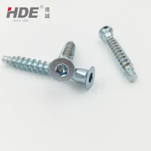 Super Quality Metal Zinc Plated Furniture Euro-Screws Fixing Self Tapping Bolt Screws