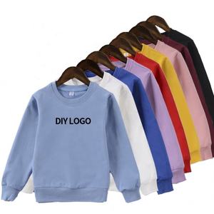 Sweat-shirts à col rond en coton sain de meilleure qualité pour enfants garçons filles pull à col rond à motif solide pour le printemps - Product Image 5