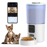 Mangeoire pour animaux de compagnie intelligente 6L WiFi App Control Distributeur de nourriture pour animaux de compagnie Caméra Chien Chat Mangeoire automatique pour animaux de compagnie avec caméra de vision nocturne infrarouge