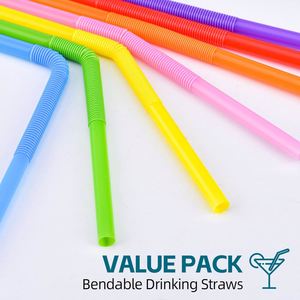 Factory Custom Colorful Plastic <b>Drinking</b> <b>Straws</b> Disposable <b>Straws</b> Bendy Flexible Plastic <b>Straws</b> <b>for</b> Party Favor Business Kids - Product Image 4