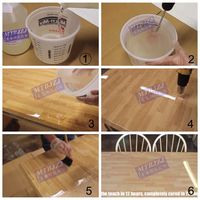 Kit de résine époxy transparente pour plans de travail de table en bois, bancs et peinture de bateau, peinture pour meubles, revêtement liquide résistant aux UV et imperméable