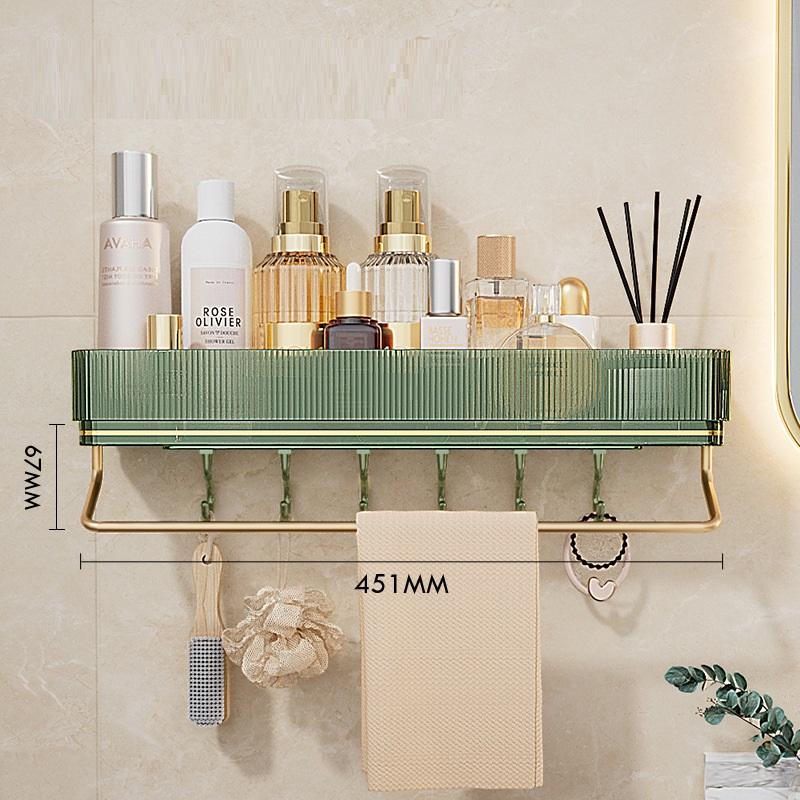 Clear green - Hook + towel bar