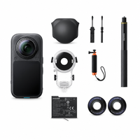 Paket Kamera Aksi Bawah Air Insta360 X6 8K Tahan Air dengan Layar 1,4 inci, Casing Diving Tak Terlihat 360 Panoramic & Tongsis