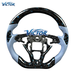 พวงมาลัยคาร์บอนไฟเบอร์แบบฟอร์จ พร้อมไฟ LED สำหรับ Honda CR-V <span class=keywords><strong>Civic</strong></span> รุ่นที่ 11 <span class=keywords><strong>Si</strong></span> Type R FK7 ปี 2021-2026 อุปกรณ์ตกแต่งภายในรถยนต์ - Product Image 2
