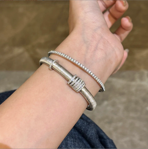 Bracciale di lusso di fascia alta italiana braccialetto intrecciato in oro intrecciato braccialetto in oro spazzolato in rame artigianale festa di nozze - Product Image 6