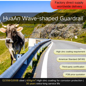 ราวกันตกแบบ W-Beam ชุบกัลวาไนซ์แบบจุ่มร้อน ราคาแข่งขันได้ ตามมาตรฐาน AASHTO M180 หนา 2.67 มม. แบบ 2 ลูกฟูก สำหรับความปลอดภัยบนทางหลวงในประเทศไทย - Product Image 4