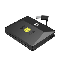 ZOWEETEK OTG móvil Cajero Automático Banco lector de tarjetas de crédito pago ISO 7816 EMV CAC ID IC lector escritor tarjeta con Chip tipo C lector de tarjetas inteligentes