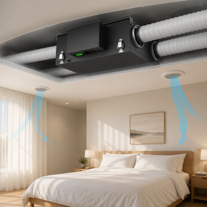 เครื่องระบายอากาศแบบกู้คืนความร้อนทั้งหลังบ้าน HRV ERV ระบบระบายอากาศแบบกู้คืนพลังงาน ระบบจ่ายอากาศบริสุทธิ์สำหรับการระบายอากาศภายในบ้าน - Product Image 1